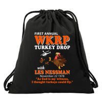 WKRP Thanksgiving Day Turkey Drop Drawstring Bag