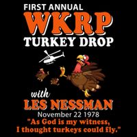 WKRP Thanksgiving Day Turkey Drop Drawstring Bag