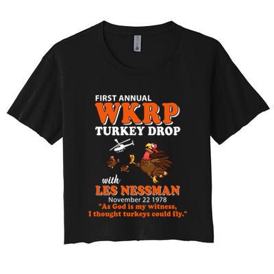 WKRP Thanksgiving Day Turkey Drop Crop Top