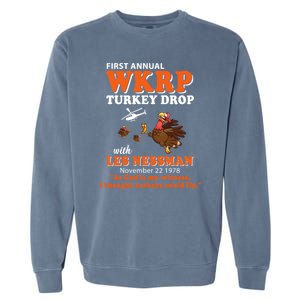 WKRP Thanksgiving Day Turkey Drop Garment-Dyed Sweatshirt