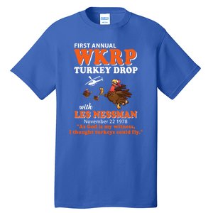 WKRP Thanksgiving Day Turkey Drop Tall T-Shirt