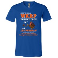 WKRP Thanksgiving Day Turkey Drop V-Neck T-Shirt