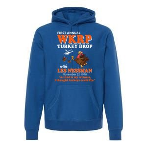 WKRP Thanksgiving Day Turkey Drop Premium Hoodie