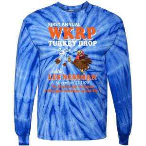 WKRP Thanksgiving Day Turkey Drop Tie-Dye Long Sleeve Shirt