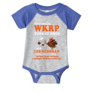 WKRP Thanksgiving Day Turkey Drop Infant Baby Jersey Bodysuit