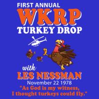WKRP Thanksgiving Day Turkey Drop Zip Tote Bag