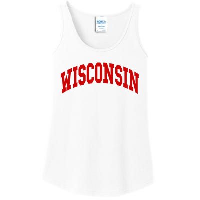 Wisconsin Throwback Design Ladies Essential Tank