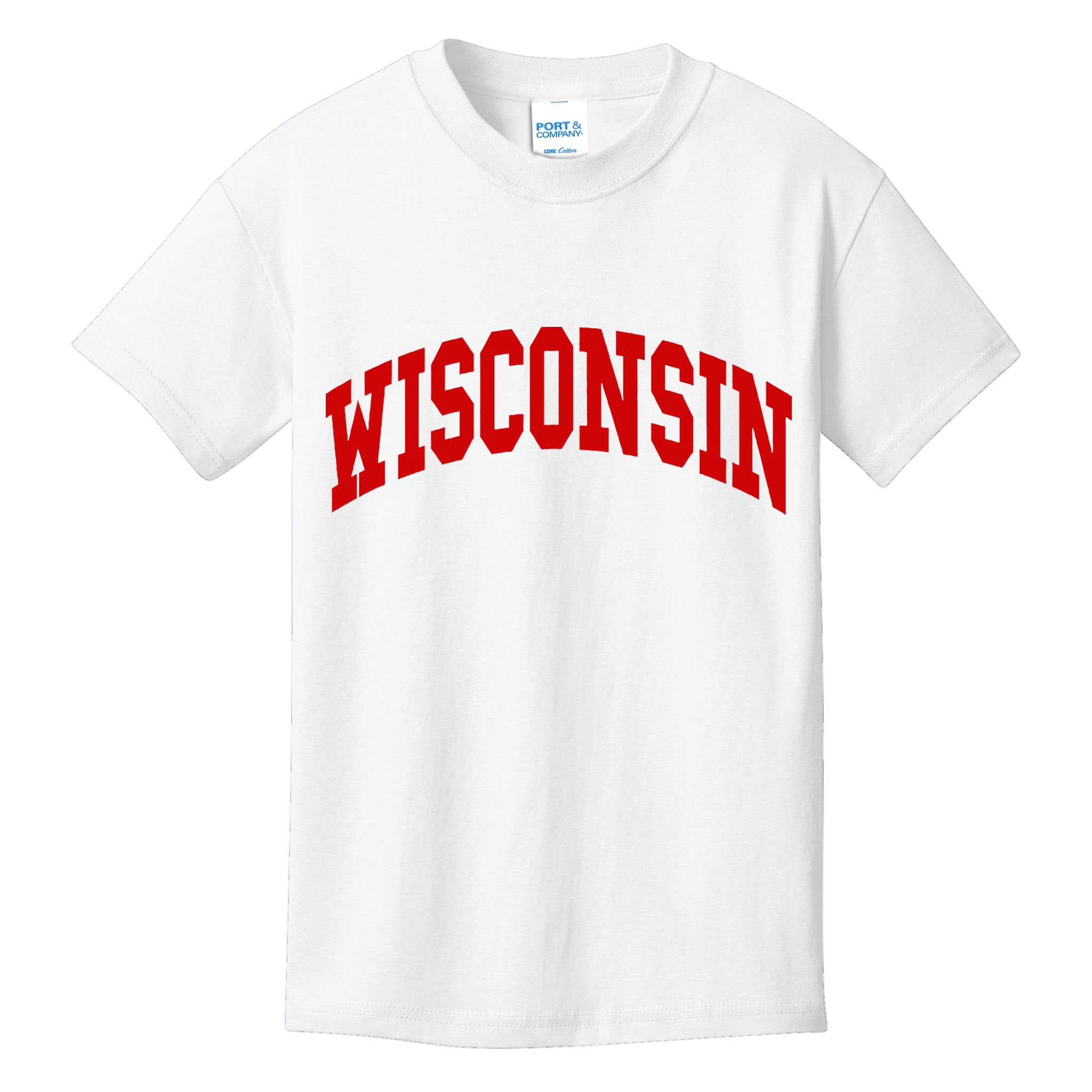 Wisconsin Throwback Design Kids T-Shirt