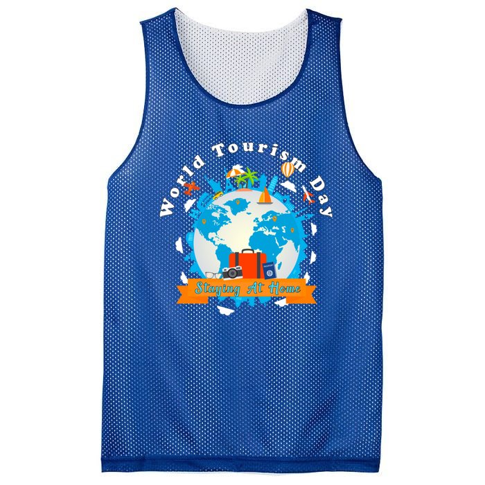 World Tourism Day Staying At Home Gift Mesh Reversible Basketball Jersey Tank