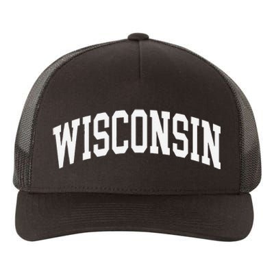 Wisconsin Throwback Design Classic Yupoong Adult 5-Panel Trucker Hat