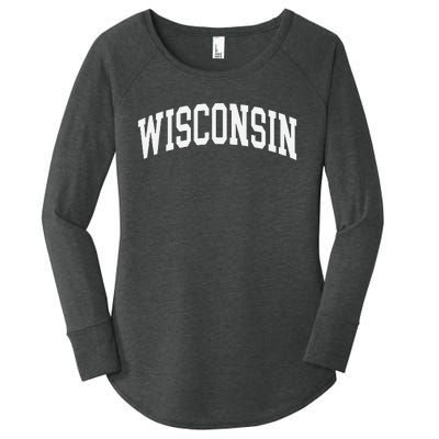 Wisconsin Throwback Design Classic Women's Perfect Tri Tunic Long Sleeve Shirt