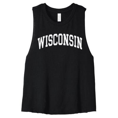 Wisconsin Throwback Design Classic Women's Racerback Cropped Tank