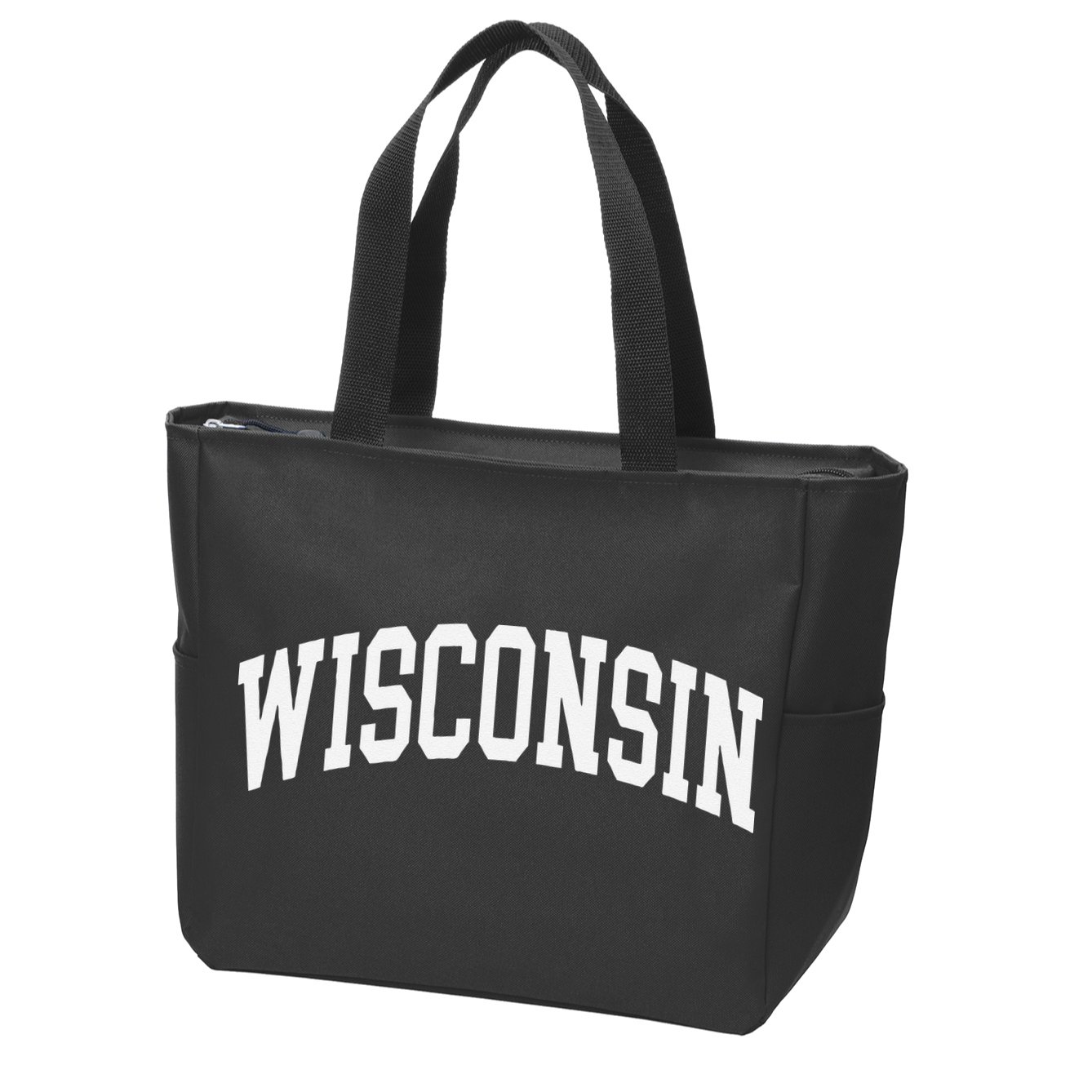 Wisconsin Throwback Design Classic Zip Tote Bag