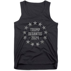 Wo Trump DeSantis 2024 Distressed Stars Premium Tank Top