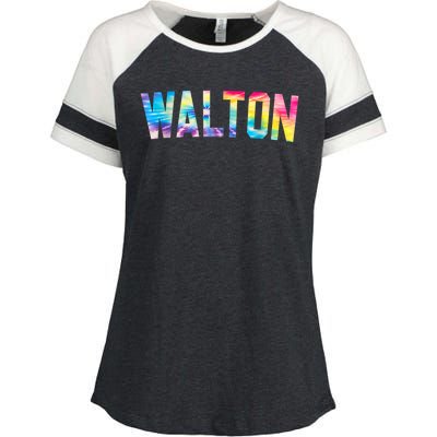 Walton Tie Dye Enza Ladies Jersey Colorblock Tee