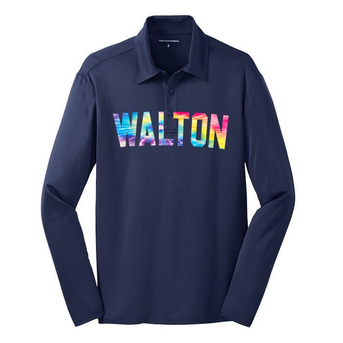 Walton Tie Dye Silk Touch Performance Long Sleeve Polo