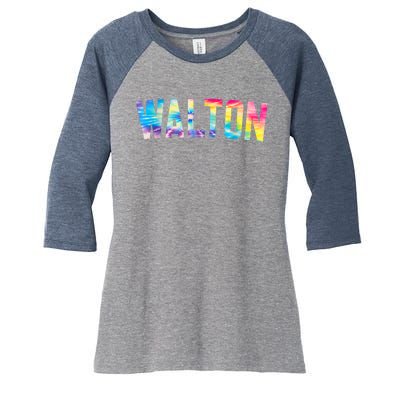 Walton Tie Dye Women's Tri-Blend 3/4-Sleeve Raglan Shirt