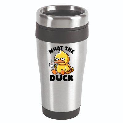 What The Duck Owner I Love Ducks Lover Funny Rubber Duck 16oz Travel Tumbler