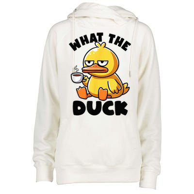 What The Duck Owner I Love Ducks Lover Funny Rubber Duck Womens Funnel Neck Pullover Hood