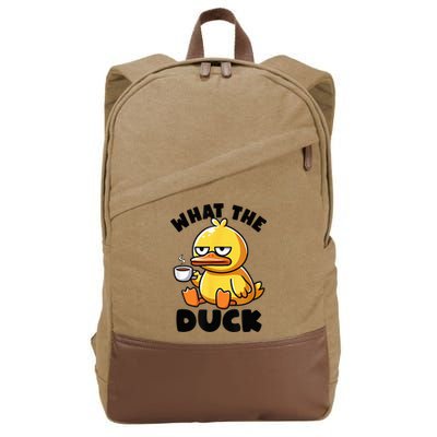 What The Duck Owner I Love Ducks Lover Funny Rubber Duck Cotton Canvas Backpack