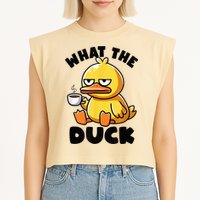 What The Duck Owner I Love Ducks Lover Funny Rubber Duck Garment-Dyed Women's Muscle Tee