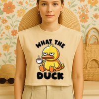 What The Duck Owner I Love Ducks Lover Funny Rubber Duck Garment-Dyed Women's Muscle Tee