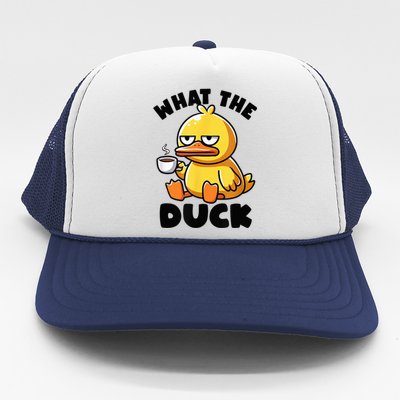 What The Duck Owner I Love Ducks Lover Funny Rubber Duck Trucker Hat