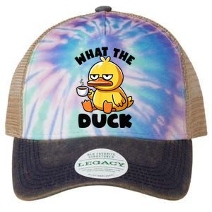 What The Duck Owner I Love Ducks Lover Funny Rubber Duck Legacy Tie Dye Trucker Hat