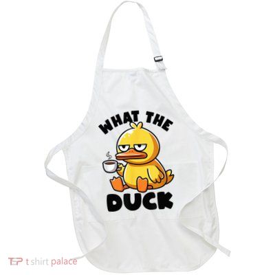 What The Duck Owner I Love Ducks Lover Funny Rubber Duck Full-Length Apron With Pockets