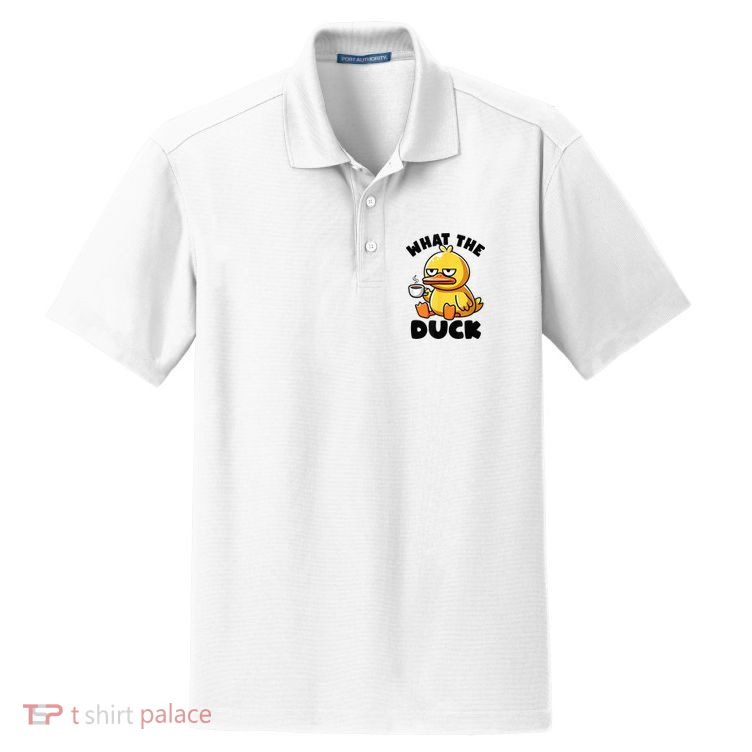 What The Duck Owner I Love Ducks Lover Funny Rubber Duck Dry Zone Grid Polo