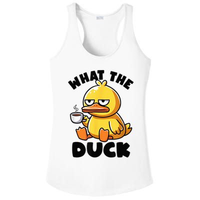 What The Duck Owner I Love Ducks Lover Funny Rubber Duck Ladies PosiCharge Competitor Racerback Tank