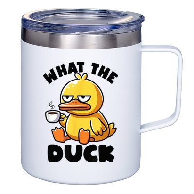 What The Duck Owner I Love Ducks Lover Funny Rubber Duck 12oz Stainless Steel Coffee Mug
