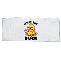 What The Duck Owner I Love Ducks Lover Funny Rubber Duck Large Microfiber Waffle Golf Towel