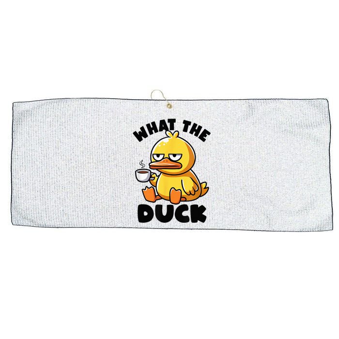 What The Duck Owner I Love Ducks Lover Funny Rubber Duck Large Microfiber Waffle Golf Towel