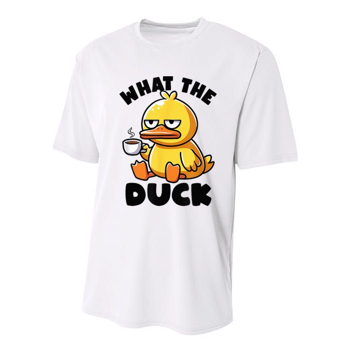 What The Duck Owner I Love Ducks Lover Funny Rubber Duck Youth Performance Sprint T-Shirt