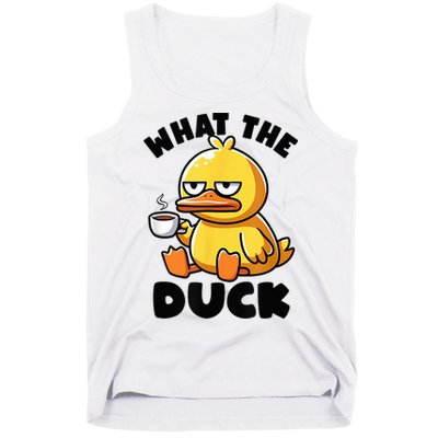 What The Duck Owner I Love Ducks Lover Funny Rubber Duck Tank Top
