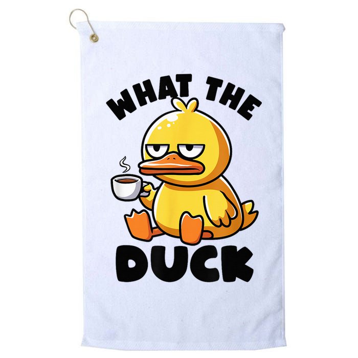 What The Duck Owner I Love Ducks Lover Funny Rubber Duck Golf Towel