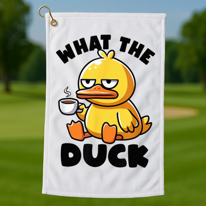 What The Duck Owner I Love Ducks Lover Funny Rubber Duck Golf Towel