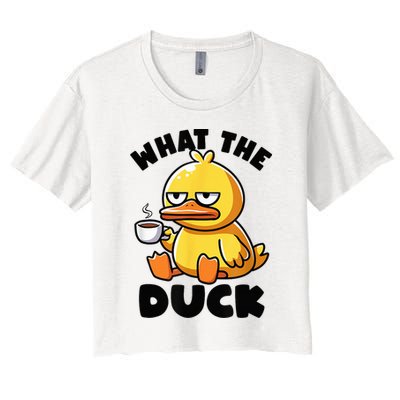 What The Duck Owner I Love Ducks Lover Funny Rubber Duck Crop Top