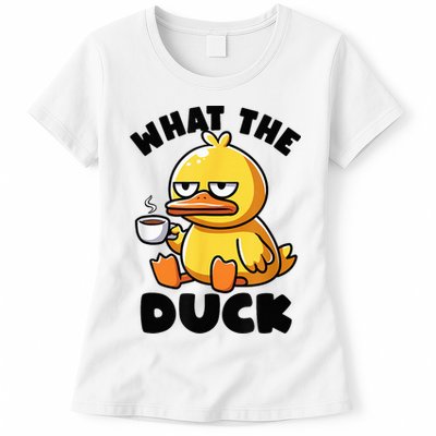 What The Duck Owner I Love Ducks Lover Funny Rubber Duck Womens T-Shirt