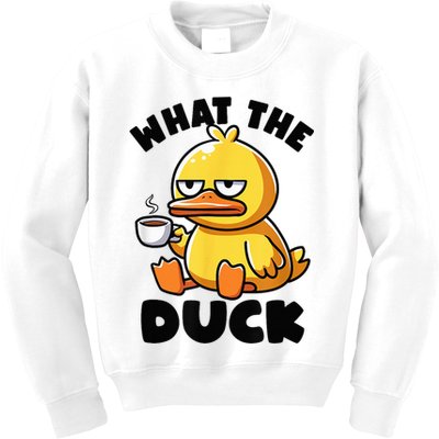What The Duck Owner I Love Ducks Lover Funny Rubber Duck Kids Sweatshirt