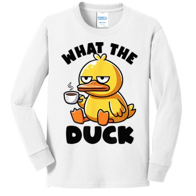 What The Duck Owner I Love Ducks Lover Funny Rubber Duck Kids Long Sleeve Shirt