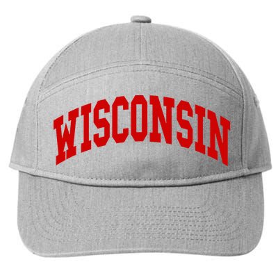 Wisconsin Throwback Design Classic 7-Panel Snapback Hat