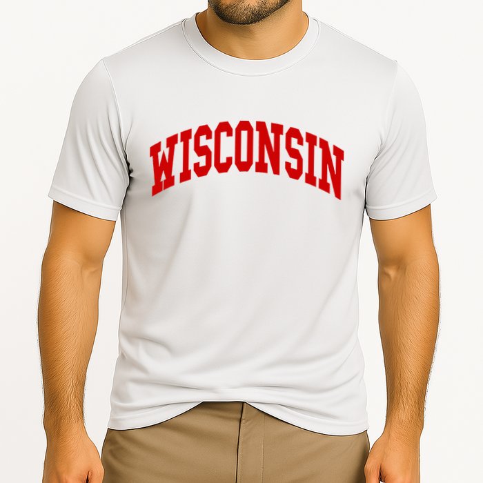 Wisconsin Throwback Design Classic Cooling Performance Crew T-Shirt