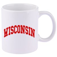 Wisconsin Throwback Design Classic 11oz C Handle Ceramic Mug