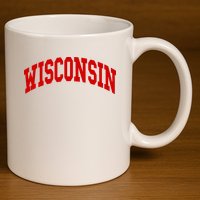 Wisconsin Throwback Design Classic 11oz C Handle Ceramic Mug