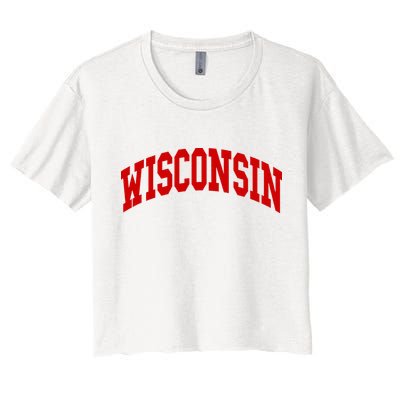 Wisconsin Throwback Design Classic Crop Top