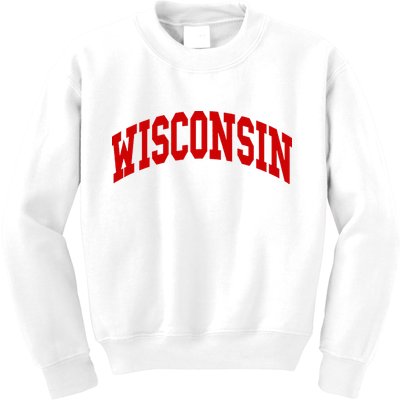 Wisconsin Throwback Design Classic Kids Sweatshirt