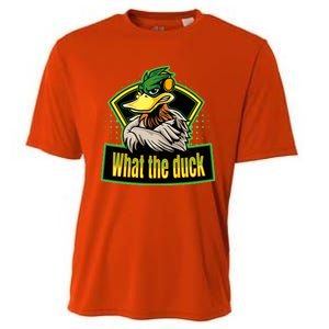 What The Duck Funny Duck Pun Funny Puns Duck Gamer Video Games Cooling Performance Crew T-Shirt