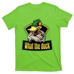 What The Duck Funny Duck Pun Funny Puns Duck Gamer Video Games T-Shirt